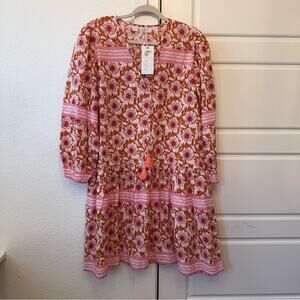 Bindu Floral Dress with Tassels